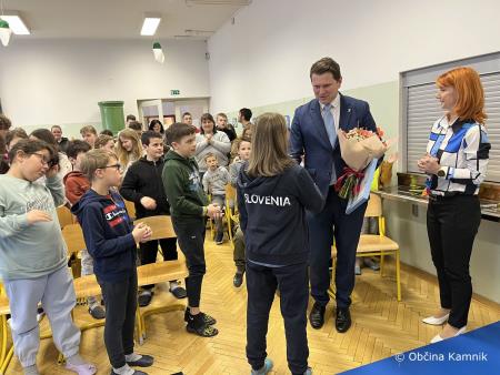 Nea Štebe; sprejem zlate specialne olimpijke_2